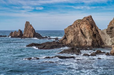 Cabo de Gata Nijar parkında bulunan Sirens Resifi, İspanya 'da Almerya
