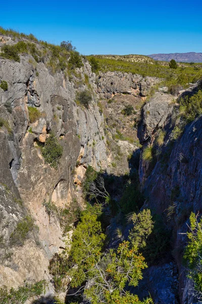 Canyon Almadenes Região Múrcia Espanha Curso Superior Rio Segura Perto — Fotografia de Stock