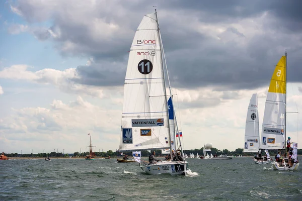 Travemuende, Almanya - 28 Temmuz 2018 Seyahat Haftası
