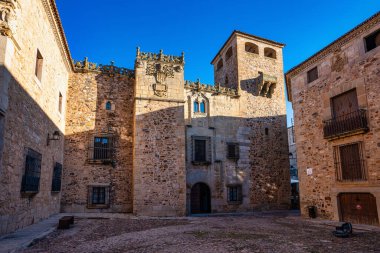 Caceres, Extremadura, İspanya 'daki Santa Maria de la Asuncion Katedrali.