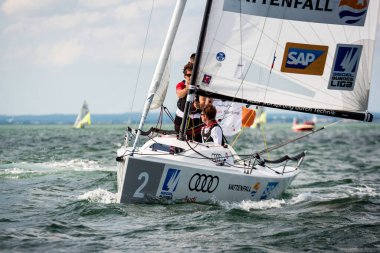 Travemuende, Almanya - 28 Temmuz 2018 Seyahat Haftası