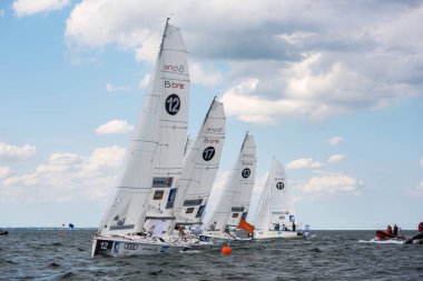 Travemuende, Almanya - 28 Temmuz 2018 Seyahat Haftası