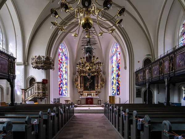 Interior Jurgen Church Juergensby Flensburg Germany Europe — Stock Photo, Image