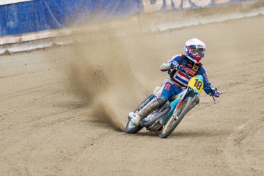 Pfarrkirchen, Almanya - 09 Eylül 2018: Almanya 'nın Pfarrkirchen kentinde uluslararası toprak yol yarışı