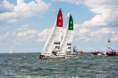 Travemuende, Almanya - 28 Temmuz 2018 Seyahat Haftası
