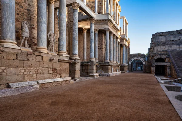 Roman Amfiteátr Meridě Augusta Emerita Extremaduře Španělsko Roman City Chrámy — Stock fotografie