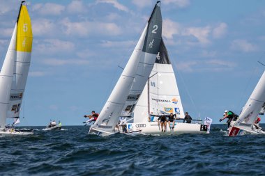 Travemuende, Almanya - 28 Temmuz 2018 Seyahat Haftası