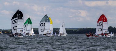 Travemuende, Almanya - 28 Temmuz 2018 Seyahat Haftası