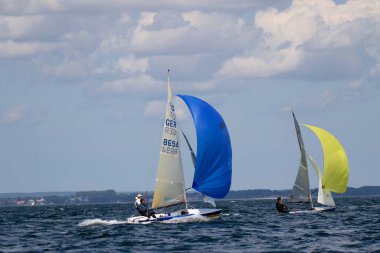 Travemuende, Almanya - 28 Temmuz 2018 Seyahat Haftası