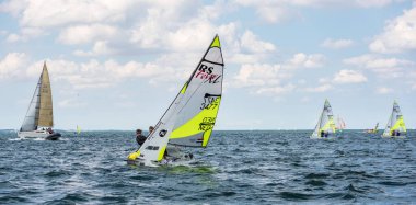 Travemuende, Almanya - 28 Temmuz 2018 Seyahat Haftası