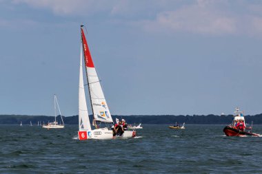 Travemuende, Almanya - 28 Temmuz 2018 Seyahat Haftası