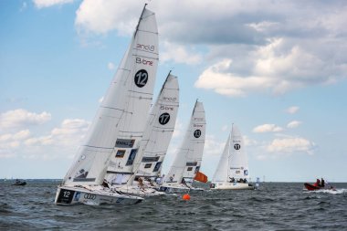 Travemuende, Almanya - 28 Temmuz 2018 Seyahat Haftası