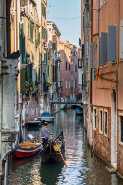Venedik Büyük Kanalı gondollu, İtalya yazın, Avrupa