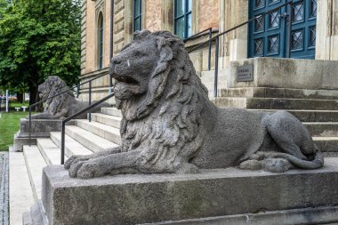 Almanya 'nın Bavyera kentindeki Münih' teki tarihi saray ve müze manzarası.