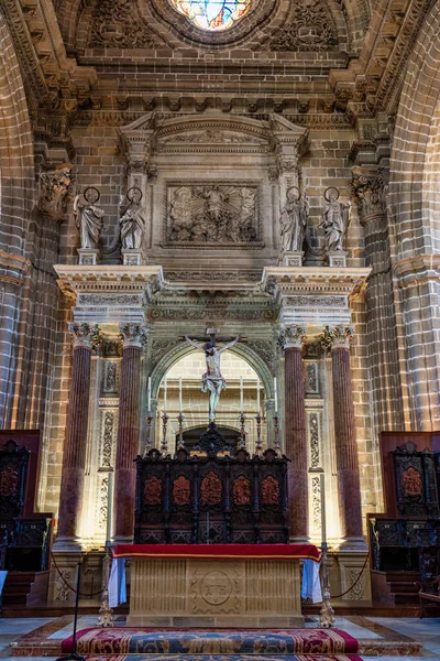Interior Cúpula Catedral Jerez Frontera Catedral San Salvador Cádiz Andaluzia — Fotografia de Stock