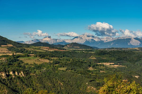 Landskapsbild Saint Baudille Pipet Kommunförbundet Trieves Vercors Franska Alperna Frankrike — Stockfoto