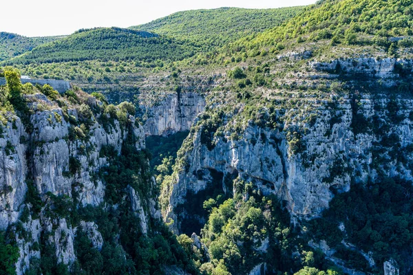 Verdon Gorge Gorges Verdon Incrível Paisagem Célebre Desfiladeiro Com Sinuoso — Fotografia de Stock