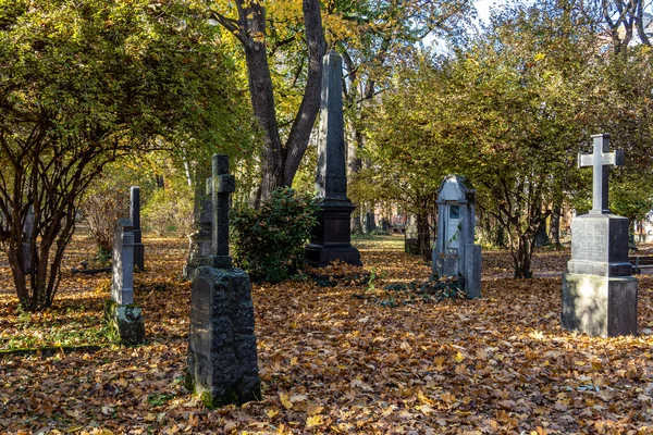 Mnichov Německo Listopad 2020 Pohled Slavný Starý Severní Hřbitov Mnichově — Stock fotografie
