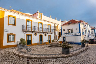 Largo do Pelourinho Meydanı, Ericeira, Lizbon Sahili Portekiz, Avrupa