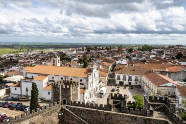 Beja, Portekiz - 28 Aralık 2025: Beja şehri Kale, Baixo Alentejo, Portekiz, Europa 'dan alındı