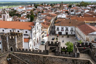 Beja, Portekiz - 28 Aralık 2025: Beja şehri Kale, Baixo Alentejo, Portekiz, Europa 'dan alındı