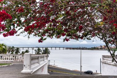 Brezilya 'da Maranhao, Sao Luis şehrinde Loves Meydanı, Largo dos Amores manzarası