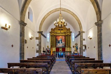 Jaca, İspanya - 16 Ekim 2025: Jaca Kalesindeki Şapel, Huesca 'daki askeri kaleler, Aragon, Avrupa' daki İspanya