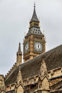 Büyük Ben, Parlamento Binaları ve Westminster Köprüsü ile Londra 'da, İngiltere' de, Avrupa 'da İngiltere' de