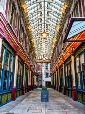 Londra 'daki Leadenhall Pazarı, İngiltere, Avrupa' daki İngiltere