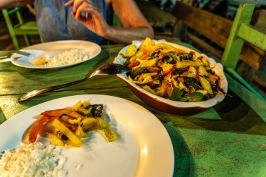 Tipik Amazon Brezilya yemekleri Alter do Chao, Para Eyaleti, Kuzey Brezilya