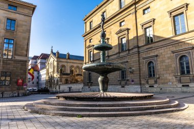 Fountain Kronprinz-Rupprecht-Brunnen Marstallplatz yakınlarında Avrupa 'da Münih, Almanya