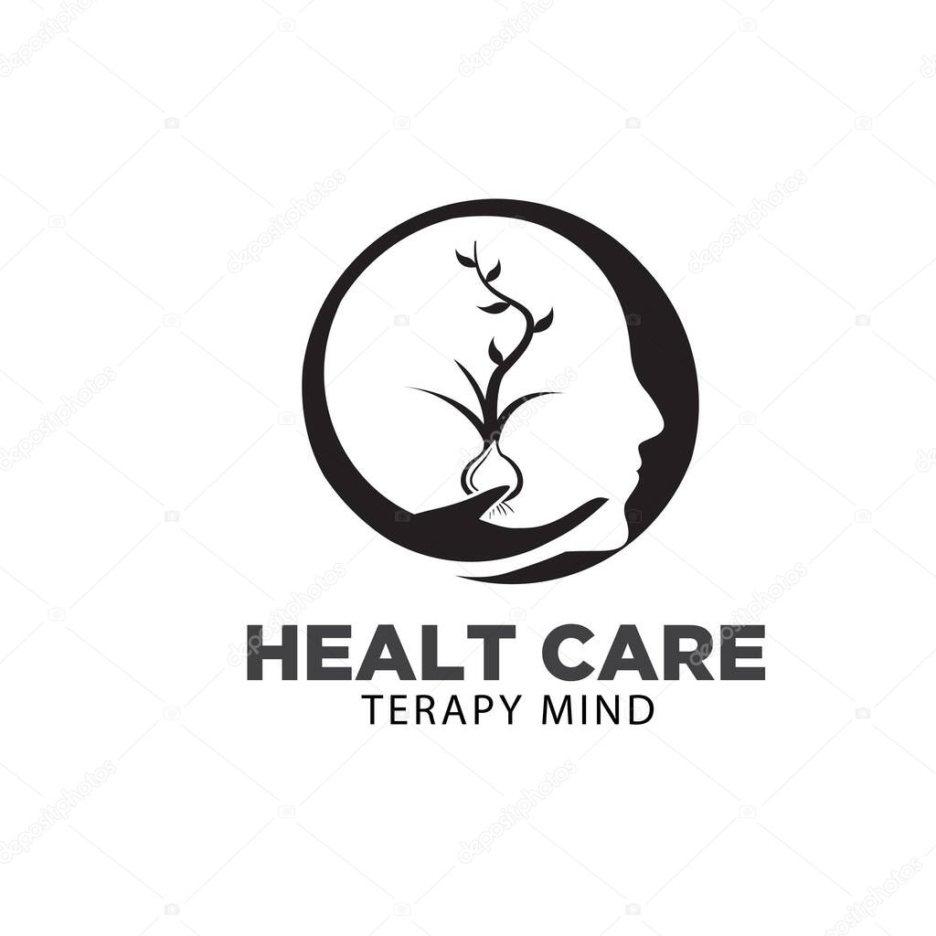 Natural therapy mind for health logo designs simple modern