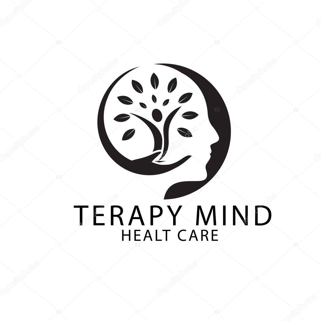 Natural therapy mind for health logo designs simple modern