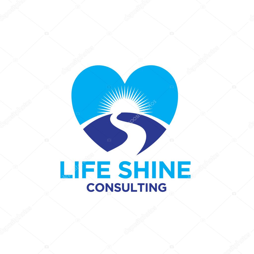 Life shine with love logo designs for foundation