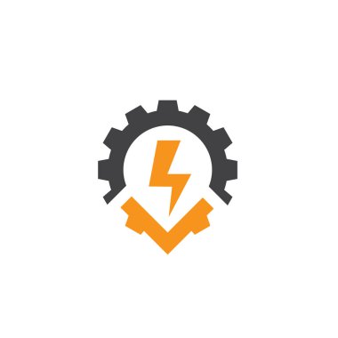 nokta zincir güç logosu düşman elektrik sembolü ve simgesi tasarladı