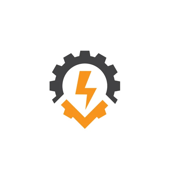 Λογότυπο Point Chain Power Σχεδιάζει Εχθρικό Ηλεκτρικό Σύμβολο Και Εικονίδιο Διάνυσμα Αρχείου