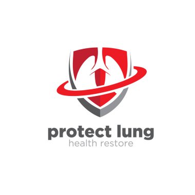 Akciğer logosu basit tıbbi servis tasarımlarını korur