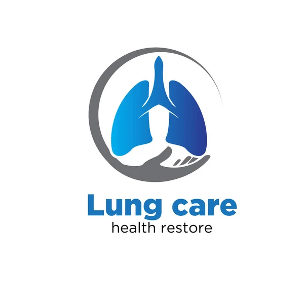 Φροντίδα Των Πνευμόνων Για Την Υγειονομική Υπηρεσία Και Λογότυπο Ιατρικής Διανυσματικά Γραφικά