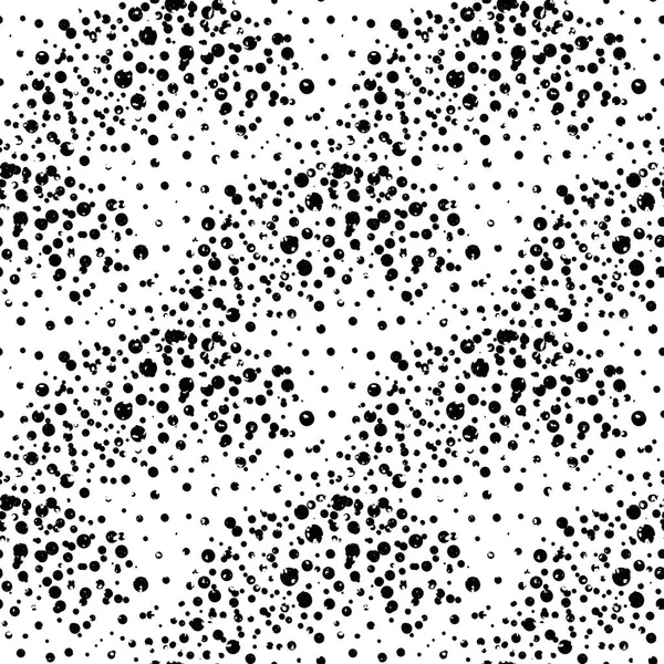 Czarno-białe półkola kropkowane z efektem cieniowania tekstury. Płynny wzór wektora abstrakcyjne tło półksiężyca. Nakładające się na siebie sfery niebieskie tło z ręcznie narysowanymi kropkami. Powtórz monochromatyczny — Wektor stockowy