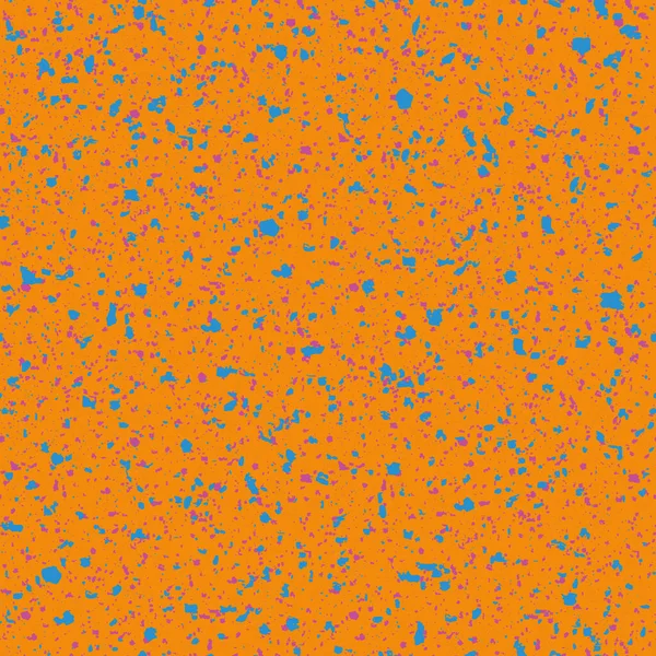 Holi festivali kusursuz vektör modeline ilham verdi. Parlak turuncu, mavi, morumsu boya serpintisi arka plan yoğunluğu boya parçalı kumlu şekiller. Parmak izinin her tarafına doku çizilmiş.