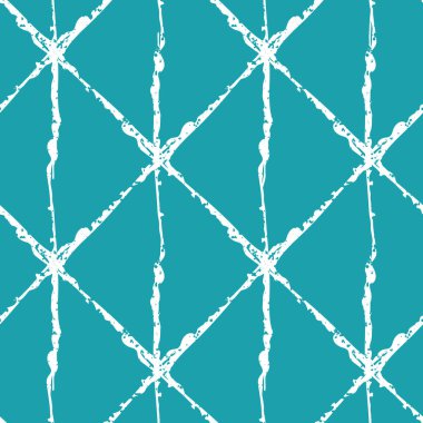Isometric grunge fırça çizgisi ızgara vektörsüz şablon arka planı. Minimal mavi beyaz tekrar arkaplan. Doğrusal geometrik dikey tasarım. Yazın, tatilin her yerinde modern soyutlama var.