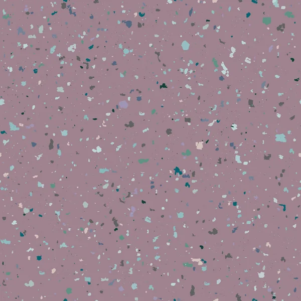 Vettore denso terrazzo modello di sfondo. sfondo viola di particelle di granito pietra grossolana grana scagliato blu. Struttura ignea astratta della roccia dei cristalli minerali. Elegante pietra superficie ripetizione — Vettoriale Stock