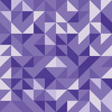 Vektör truchet geometrik üçgen dikişsiz şablon arka planı. Monokrom arkaplan rastgele kareli üçgen ve eşkenar dörtgen şekilli mor renkler. Yüzme ya da spor modası için tüm baskılar modern.