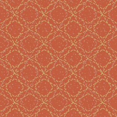 Elmas ve daire dikiş efekti kusursuz vektör şablonu. Modern dikiş işi soyut terrazzo grunge doku monokrom fon. Nakış temalı toprak geometrik kırsal biçim tekrarı