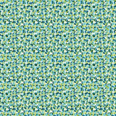 Sahte deri dokuya boyanmış vektör pürüzsüz desen arka planı. Rastgele soyut organik şekillerin mavi şeffaf katmanları ile arkaplan. Tüm baskıya resmedilmiş resim tarzı.