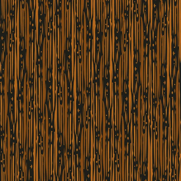 Abstract densely striped painterly vector seamless pattern background. Backdrop with irregular vertical paint thin stripes and dots in terracotta ochre and black. Earthy paint modern texture repeat. — Image vectorielle