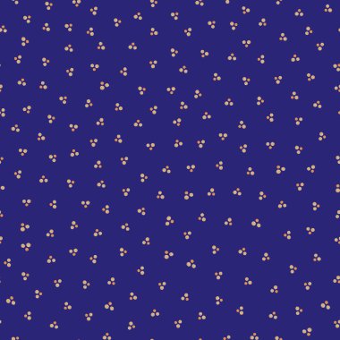 Ditsy vektör polka nokta deseni dağınık çizilmiş küçük çizgili çizgili daireler turuncu, mavi çivit mavisi mor. Kusursuz yoğun noktalı doku Modern arkaplan Yuvarlak daire şekilleriyle tekrarla.