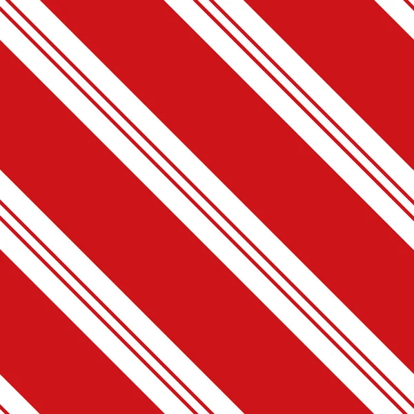 Candy cane Christmas seamless vector pattern. Traditional red white striped background. Elegant diagonal stripes backdrop. Linear geometric repeat for festive, celebration gift wrap, packaging — 스톡 벡터