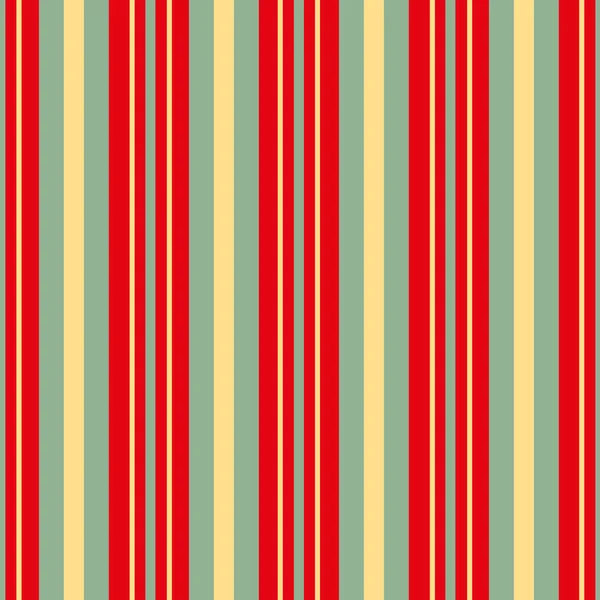 Regent stripe seamless vector pattern background. Symmetrical linear geometric backdrop. Red, yellow, green parallel vertical thin and wide stripes. Summer tropical repeat regency inspired design. — Stock Vector