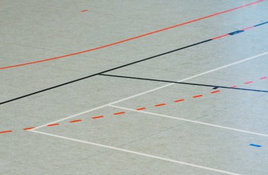 Hentbol salonu zemin bir spor salonunda